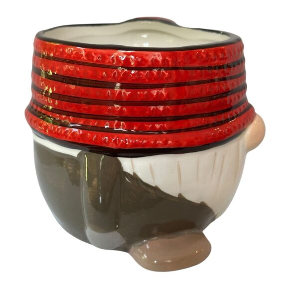 NEW Sleigh Bell Bistro Gnome Coffee/Tea Mug. With Red Striped Tobogan Hat - Picture 4 of 9